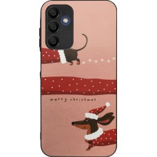 Coque Samsung Galaxy A16 - Silicone rigide noir Christmas 25 Teckel Merry Xmas