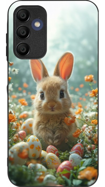 Samsung Galaxy A16 Case Hülle - Silikon schwarz Easter 2026 Rabbit in the garden