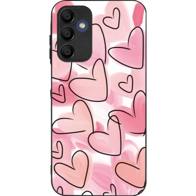 Samsung Galaxy A16 Case Hülle - Silikon schwarz Easter 2023 pink hearts