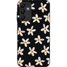 Samsung Galaxy A16 Case Hülle - Silikon schwarz Easter 2024 white on black flower