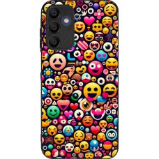 Coque Samsung Galaxy A16 - Silicone rigide noir Emoji Mix Color