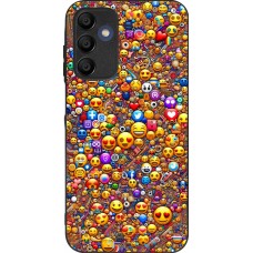Coque Samsung Galaxy A16 - Silicone rigide noir Emoji mixed