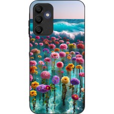 Coque Samsung Galaxy A16 - Silicone rigide noir Flower sea waves