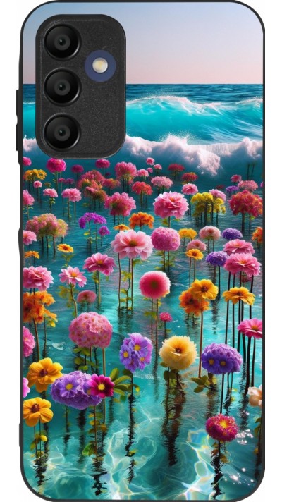 Coque Samsung Galaxy A16 - Silicone rigide noir Flower sea waves