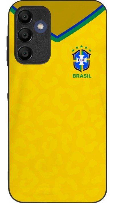 Coque Samsung Galaxy A16 - Silicone rigide noir Maillot de football Brésil 2022 personnalisable