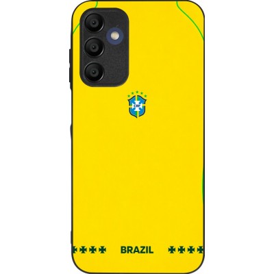 Samsung Galaxy A16 Case Hülle - Silikon schwarz Brasilien 2026 personalisierbares Fussballtrikot