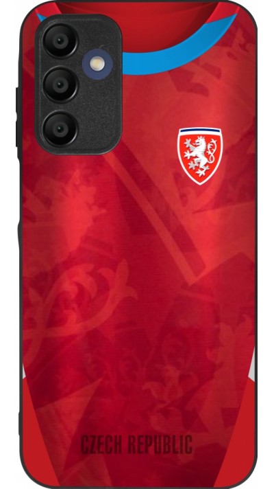 Samsung Galaxy A16 Case Hülle - Silikon schwarz Tschechische Republik personalisierbares Fussballtrikot