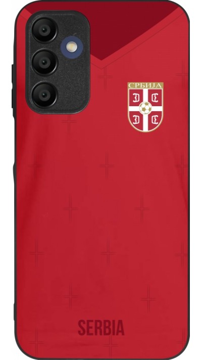 Coque Samsung Galaxy A16 - Silicone rigide noir Maillot de football Serbie 2022 personnalisable