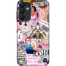 Coque Samsung Galaxy A16 - Silicone rigide noir Girl Power Collage