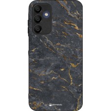 Coque Samsung Galaxy A16 - Silicone rigide noir Grey Gold Marble