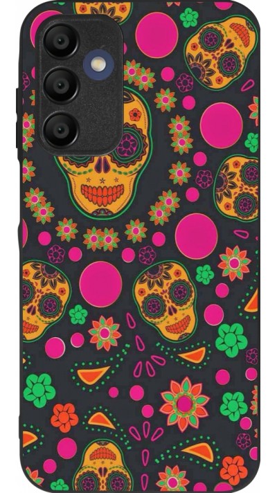 Coque Samsung Galaxy A16 - Silicone rigide noir Halloween 22 colorful mexican skulls