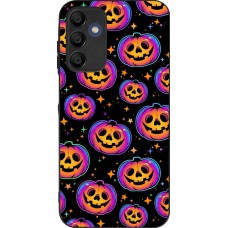 Coque Samsung Galaxy A16 - Silicone rigide noir Halloween 2024 rainbow pumpkins