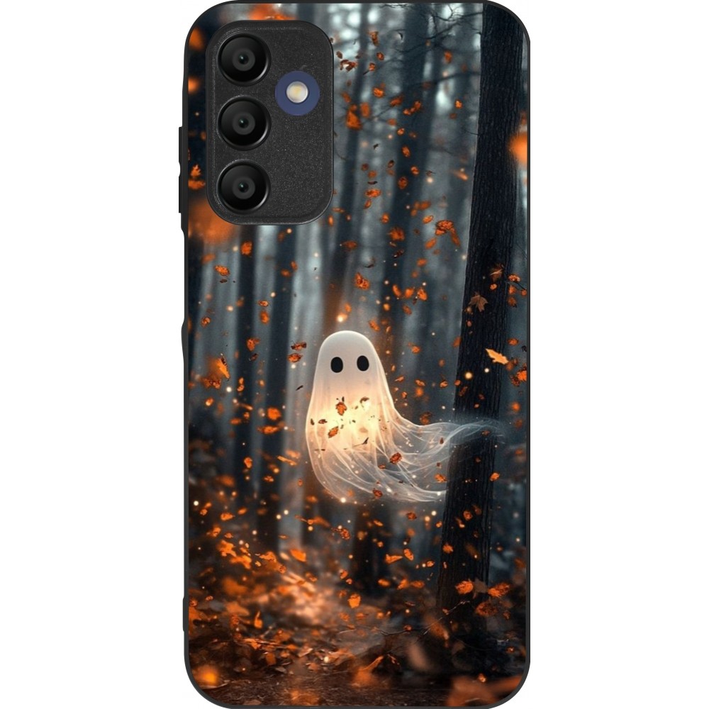 Coque Samsung Galaxy A16 - Silicone rigide noir Halloween 2025 Ghost in the forest