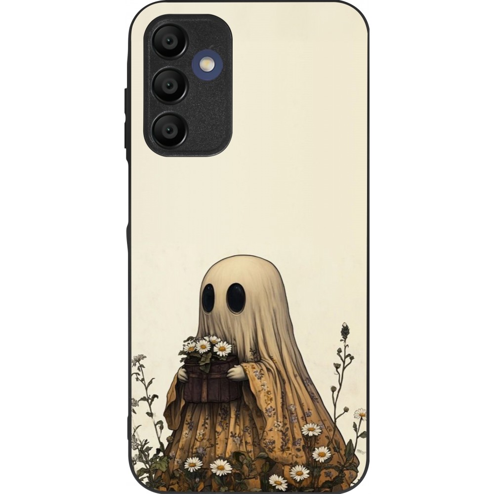 Coque Samsung Galaxy A16 - Silicone rigide noir Halloween 2025 Ghost gardener