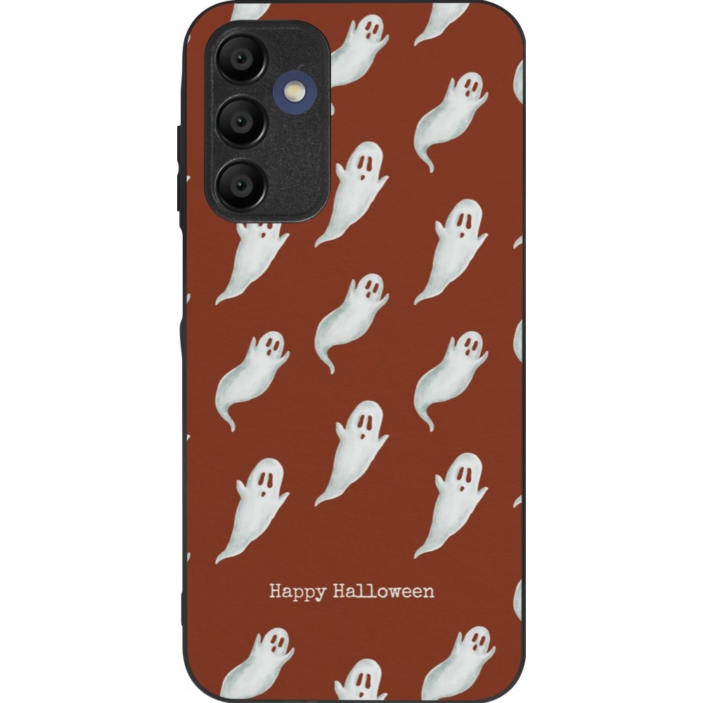 Samsung Galaxy A16 Case Hülle - Silikon schwarz Halloween 2025 Pattern of ghosts