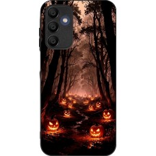 Samsung Galaxy A16 Case Hülle - Silikon schwarz Halloween 2025 Road of Terrifying Pumpkins