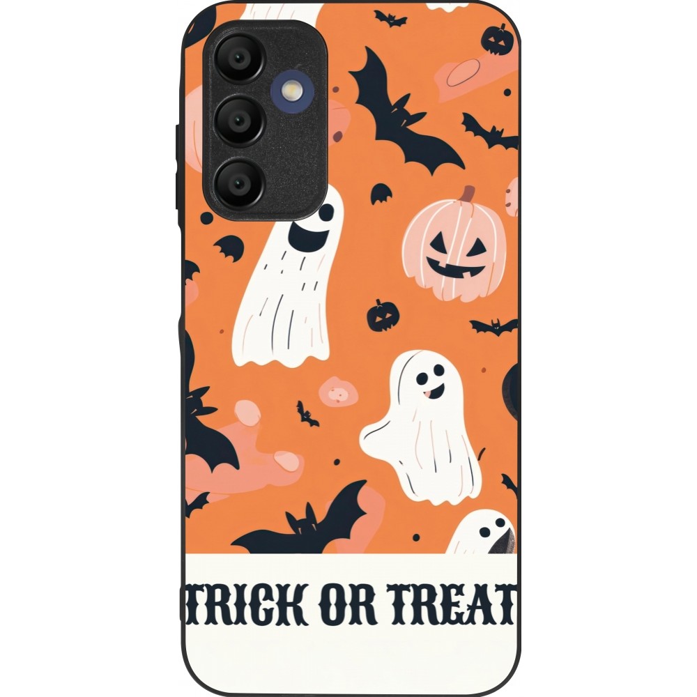 Coque Samsung Galaxy A16 - Silicone rigide noir Halloween 2025 Trick or treat