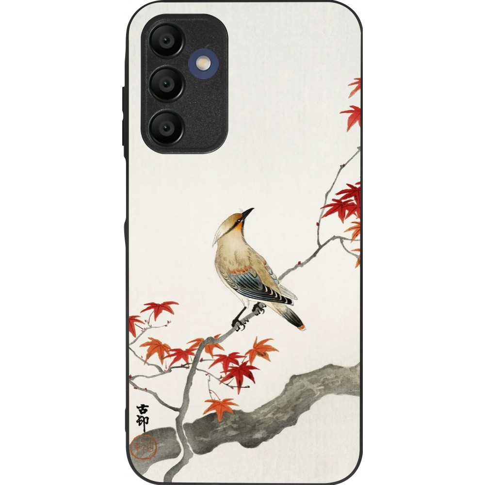 Coque Samsung Galaxy A16 - Silicone rigide noir Japanese Bird