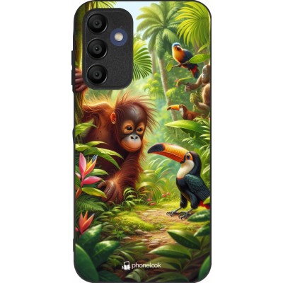 Coque Samsung Galaxy A16 - Silicone rigide noir Jungle Tropicale Tayrona