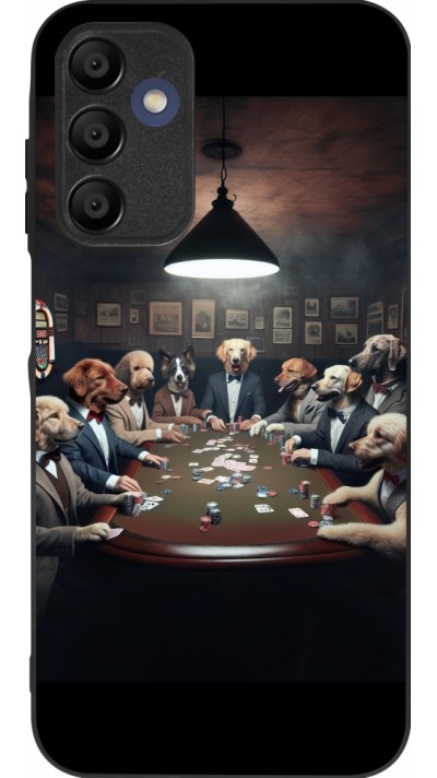 Coque Samsung Galaxy A16 - Silicone rigide noir Les pokerdogs