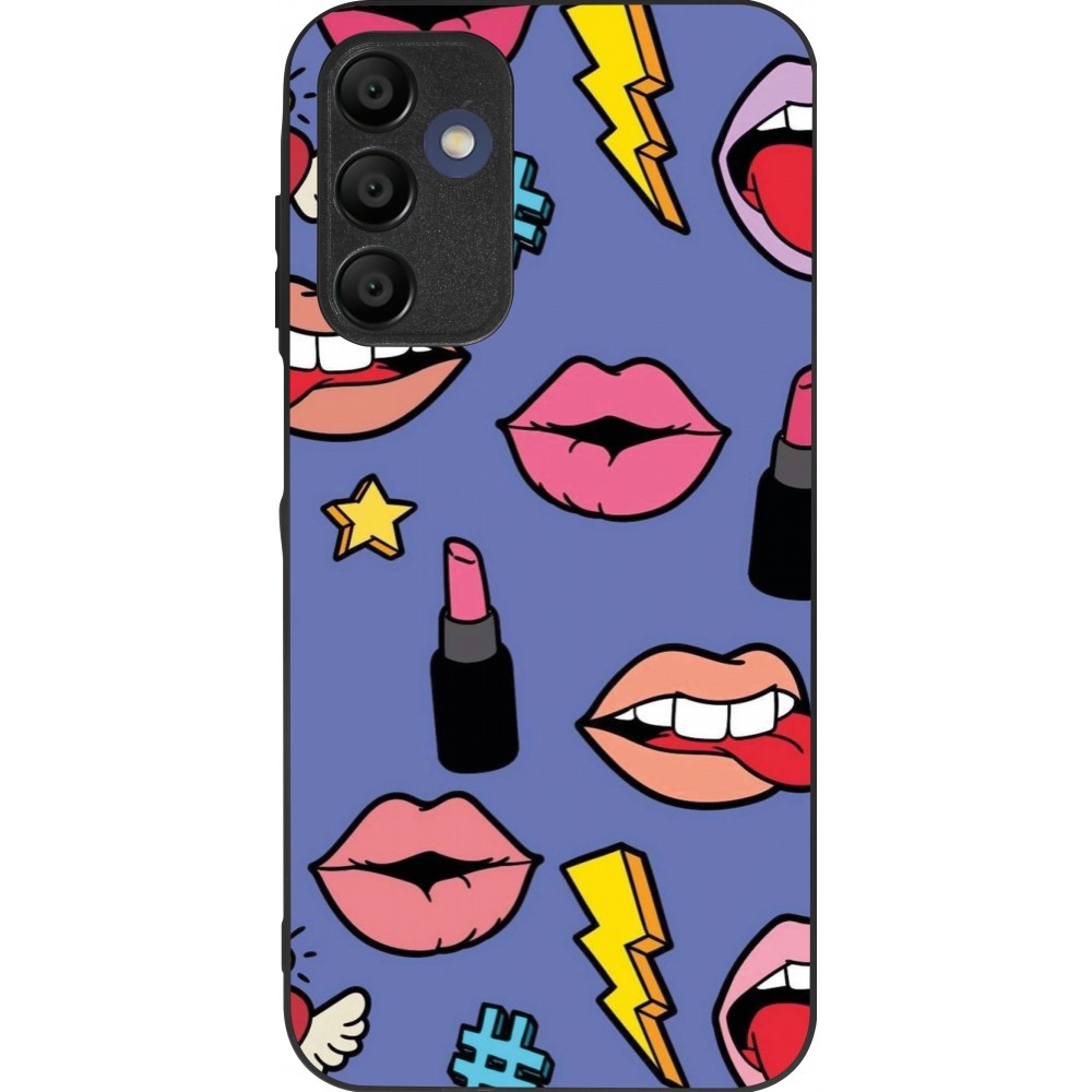 Coque Samsung Galaxy A16 - Silicone rigide noir Lips and lipgloss