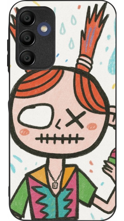 Samsung Galaxy A16 Case Hülle - Silikon schwarz Little Girl Sketch