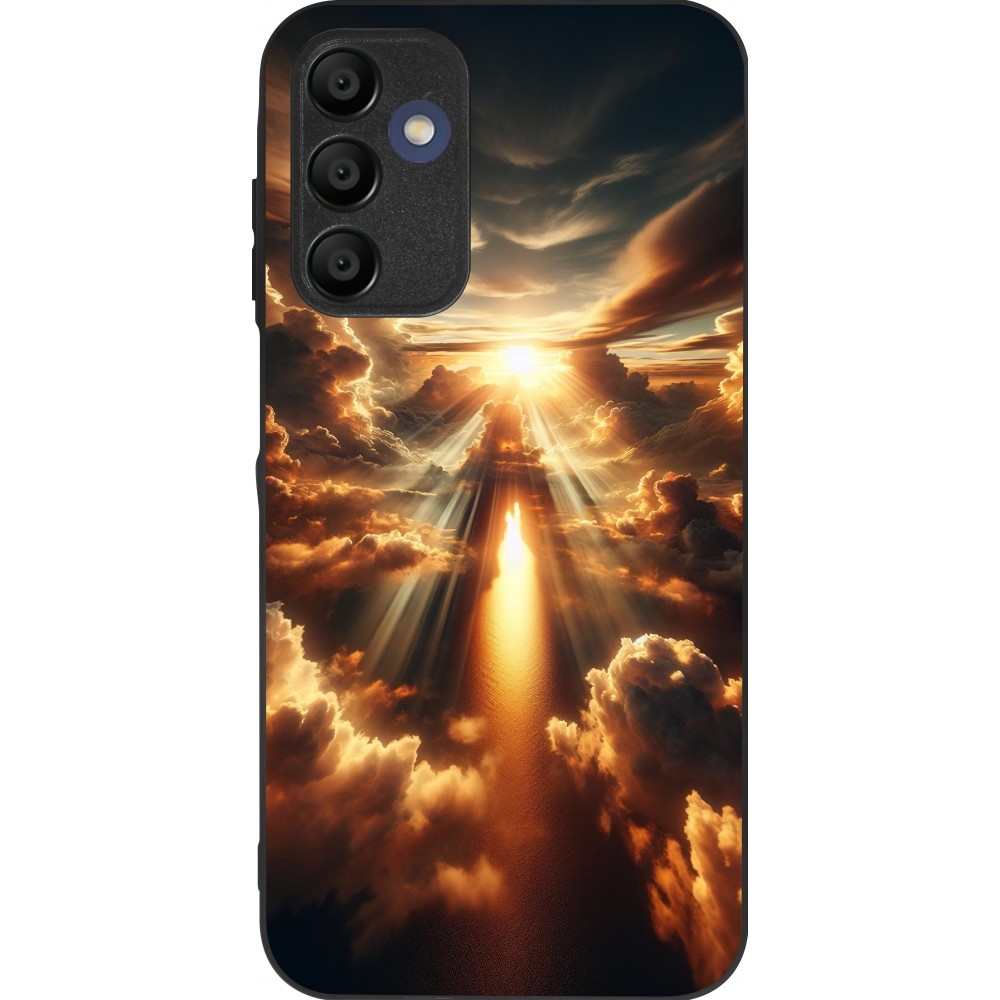 Coque Samsung Galaxy A16 - Silicone rigide noir Lueur Céleste Zenith