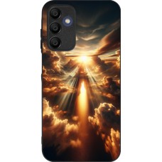 Coque Samsung Galaxy A16 - Silicone rigide noir Lueur Céleste Zenith