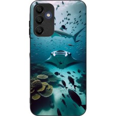 Coque Samsung Galaxy A16 - Silicone rigide noir Manta Lagon Nettoyage