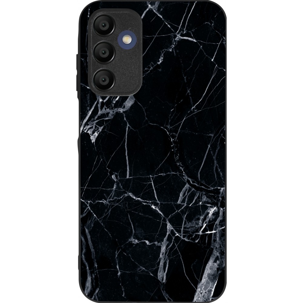 Samsung Galaxy A16 Case Hülle - Silikon schwarz Marble Black 01