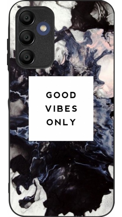 Samsung Galaxy A16 Case Hülle - Silikon schwarz Marble Good Vibes Only