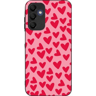 Coque Samsung Galaxy A16 - Silicone rigide noir Mom 2024 petits coeurs