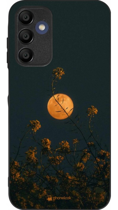 Coque Samsung Galaxy A16 - Silicone rigide noir Moon Flowers