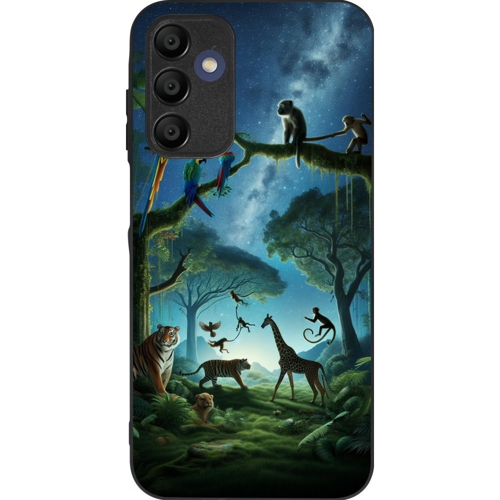 Coque Samsung Galaxy A16 - Silicone rigide noir Paradis des animaux exotiques