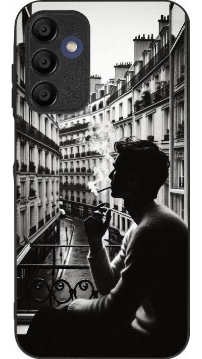 Coque Samsung Galaxy A16 - Silicone rigide noir Parisian Smoker