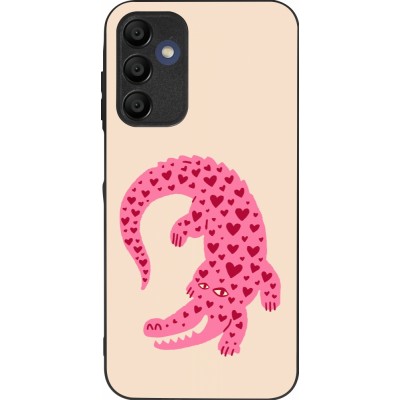 Coque Samsung Galaxy A16 - Silicone rigide noir Pink crocodile 2026