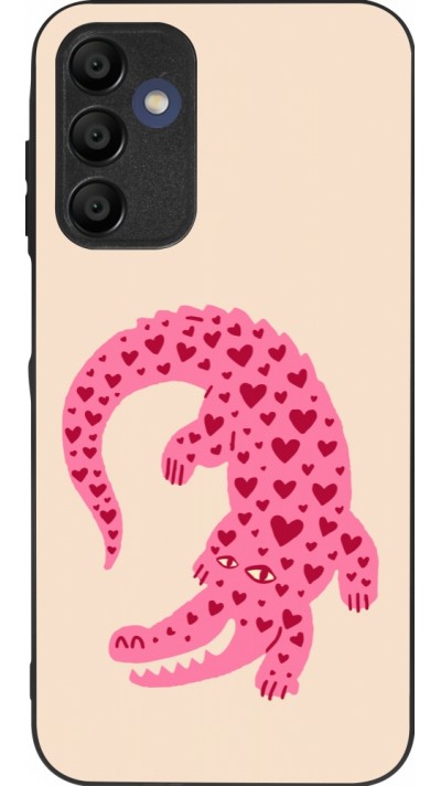 Samsung Galaxy A16 Case Hülle - Silikon schwarz Pink crocodile 2026