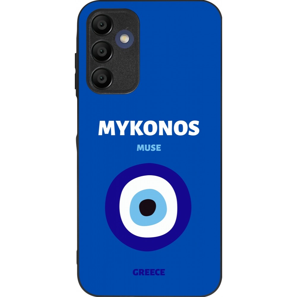 Coque Samsung Galaxy A16 - Silicone rigide noir Pop Summer Destination Mykonos