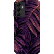 Samsung Galaxy A16 Case Hülle - Silikon schwarz Purple Light Leaves