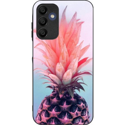 Samsung Galaxy A16 Case Hülle - Silikon schwarz Purple Pink Pineapple