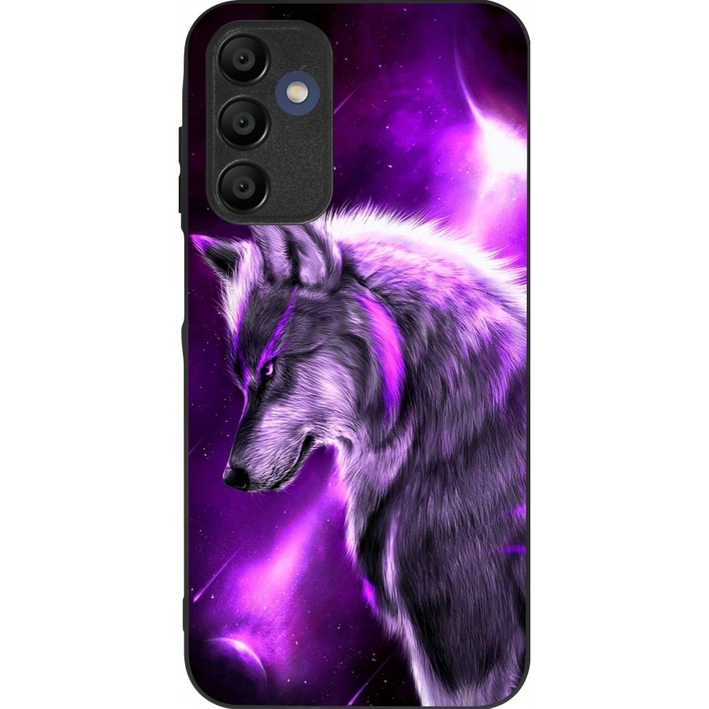Samsung Galaxy A16 Case Hülle - Silikon schwarz Purple Sky Wolf
