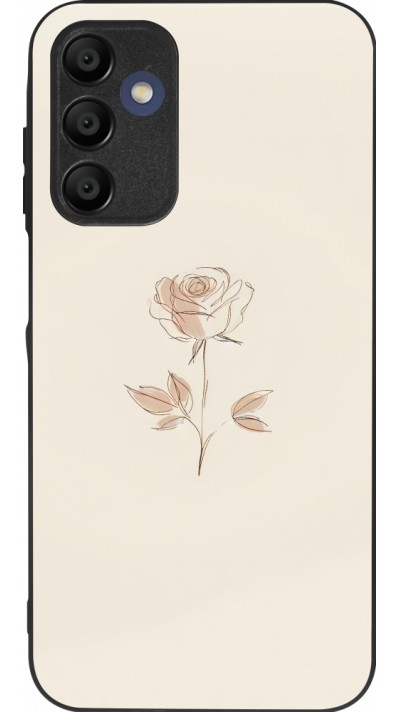 Coque Samsung Galaxy A16 - Silicone rigide noir Sable Rose Minimaliste