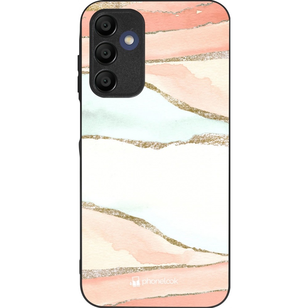 Coque Samsung Galaxy A16 - Silicone rigide noir Shimmering Orange