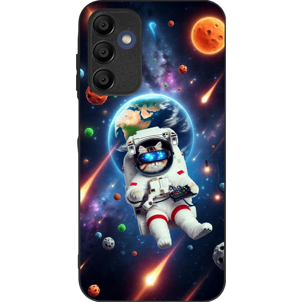 Coque Samsung Galaxy A16 - Silicone rigide noir VR SpaceCat Odyssey