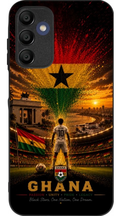 Coque Samsung Galaxy A16 - Silicone rigide noir Football Ghana splash 2026