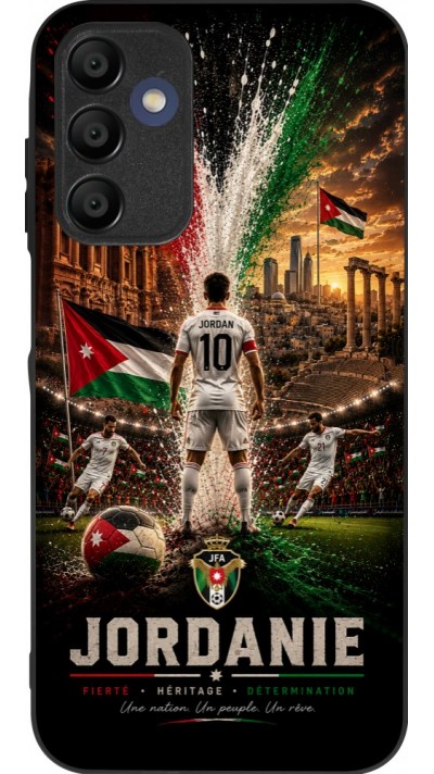 Coque Samsung Galaxy A16 - Silicone rigide noir Football Jordanie splash 2026