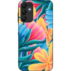 Samsung Galaxy A16 Case Hülle - Silikon schwarz Spring 23 colorful flowers