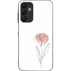 Samsung Galaxy A16 Case Hülle - Silikon schwarz Spring 23 minimalist flower