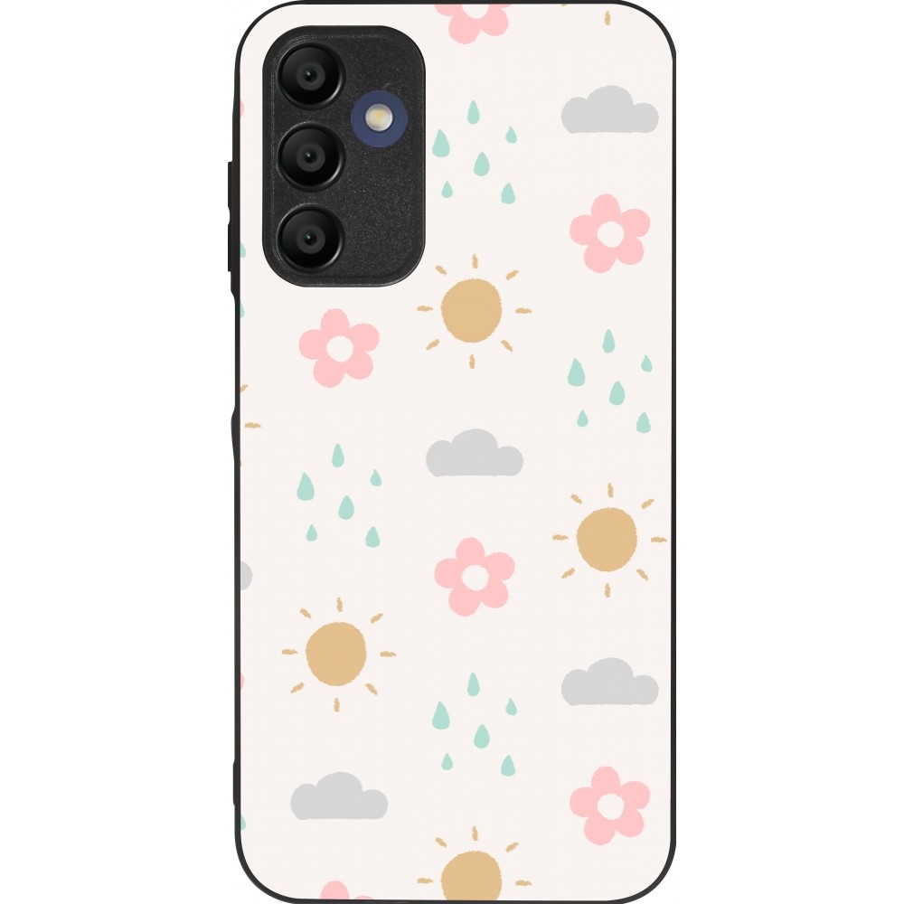 Coque Samsung Galaxy A16 - Silicone rigide noir Spring 23 weather