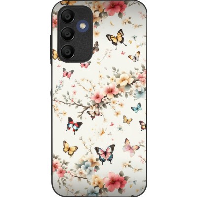 Coque Samsung Galaxy A16 - Silicone rigide noir Spring 25 Papillons Légers